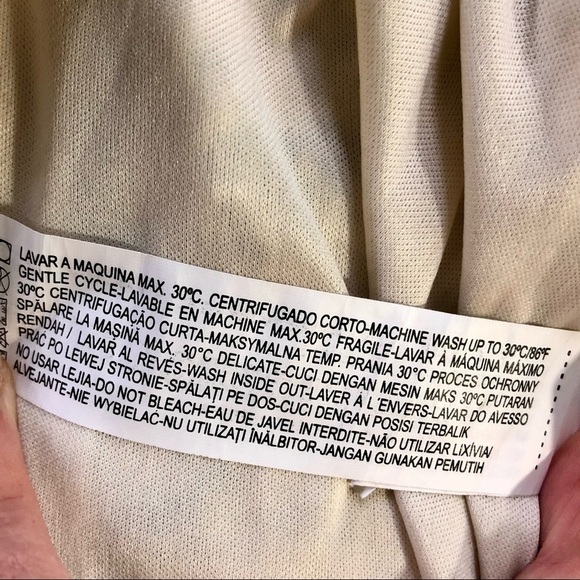 Zara Trafaluc cream off white lace minidress 3/4 sleeves open back bodycon S - Picture 8 of 9